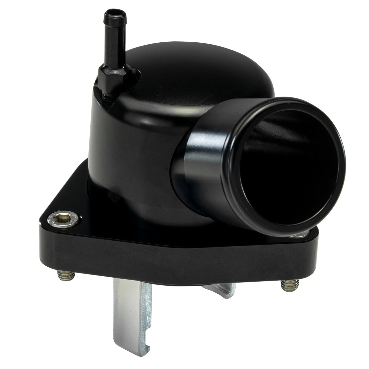 Billet Specialties Water Neck - 15 Degree - 1-1/2 in Hose Barb - Swivel - O-Ring - Stainless Hardware - Aluminum -