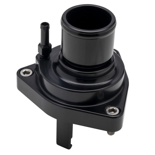 Billet Specialties Water Neck - Straight - 1-1/2 in Hose Barb - Fixed - O-Ring - Stainless Hardware - Aluminum - Black