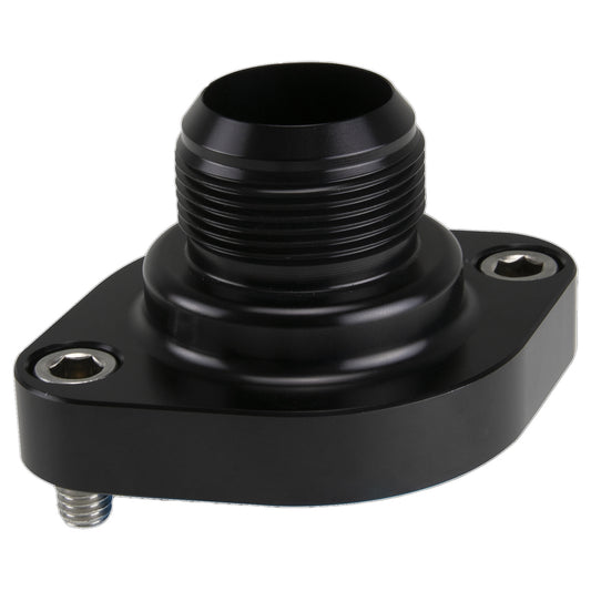 Billet Specialties Water Neck - Straight - 20 AN Male - Stainless Hardware Included - Aluminum - Black Anodized -