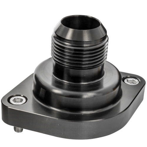 Billet Specialties Water Neck - Straight - 16 AN Male - Hardware / O-Ring Included - Aluminum - Black Anodized - GM
