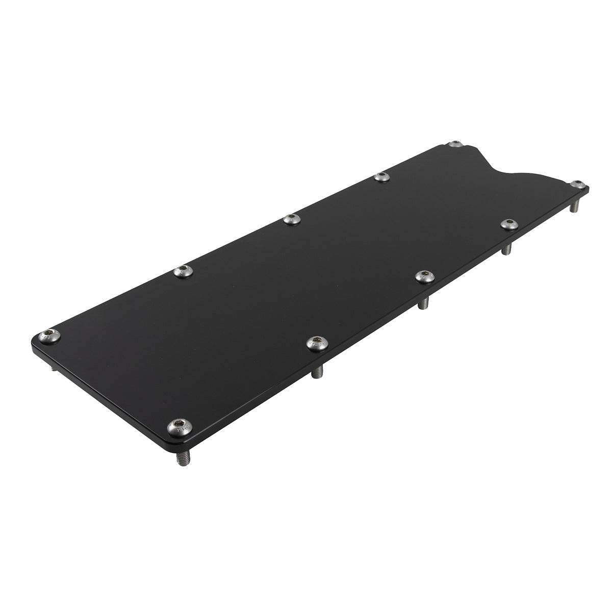 Billet Specialties Valley Cover - 0.25 in Thick - Stainless Hardware - Aluminum - Black Anodized - GM LS-Series - Each