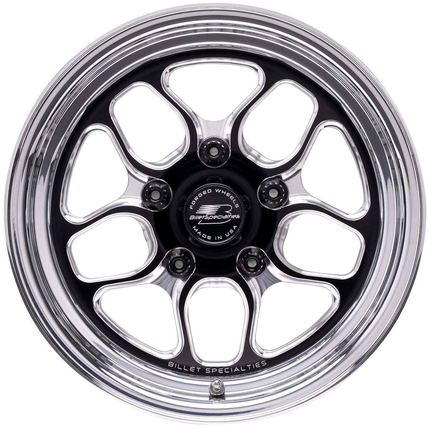 Billet Specialties Wheel - Win Lite - 15 x 4 - 2.250 in Backspace - 5 x 4.50 in Bolt Pattern - Aluminum - Black