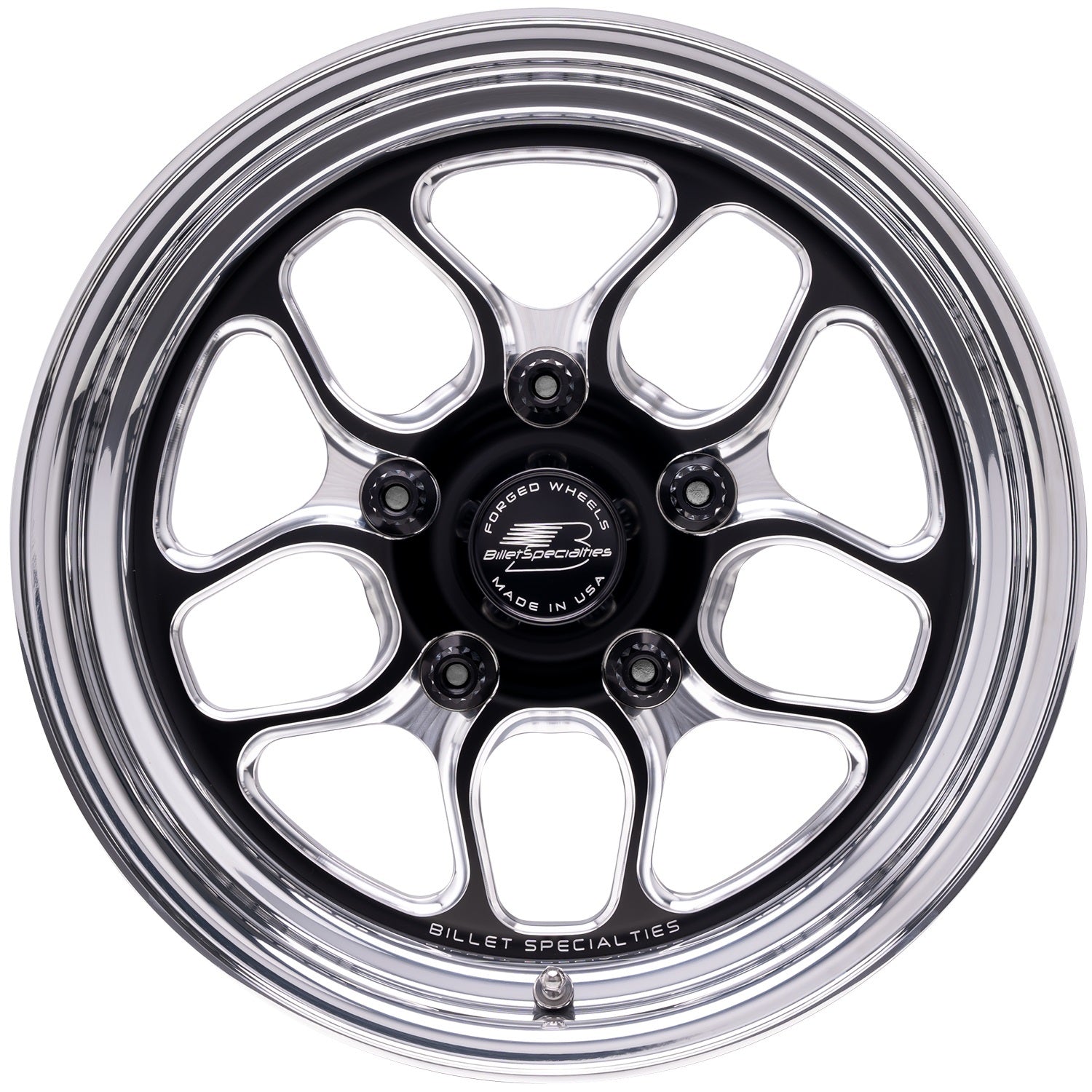 Billet Specialties Wheel - Win Lite - 15 x 4 - 2.250 in Backspace - 5 x 4.50 in Bolt Pattern - Aluminum - Black