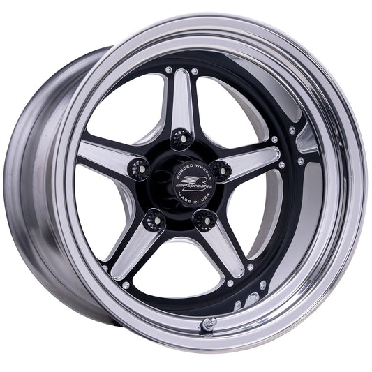 Billet Specialties Wheel - Street Lite - 15 x 10 in - 3.500 in Backspace - 5 x 4.75 in Bolt Pattern - Aluminum - Black