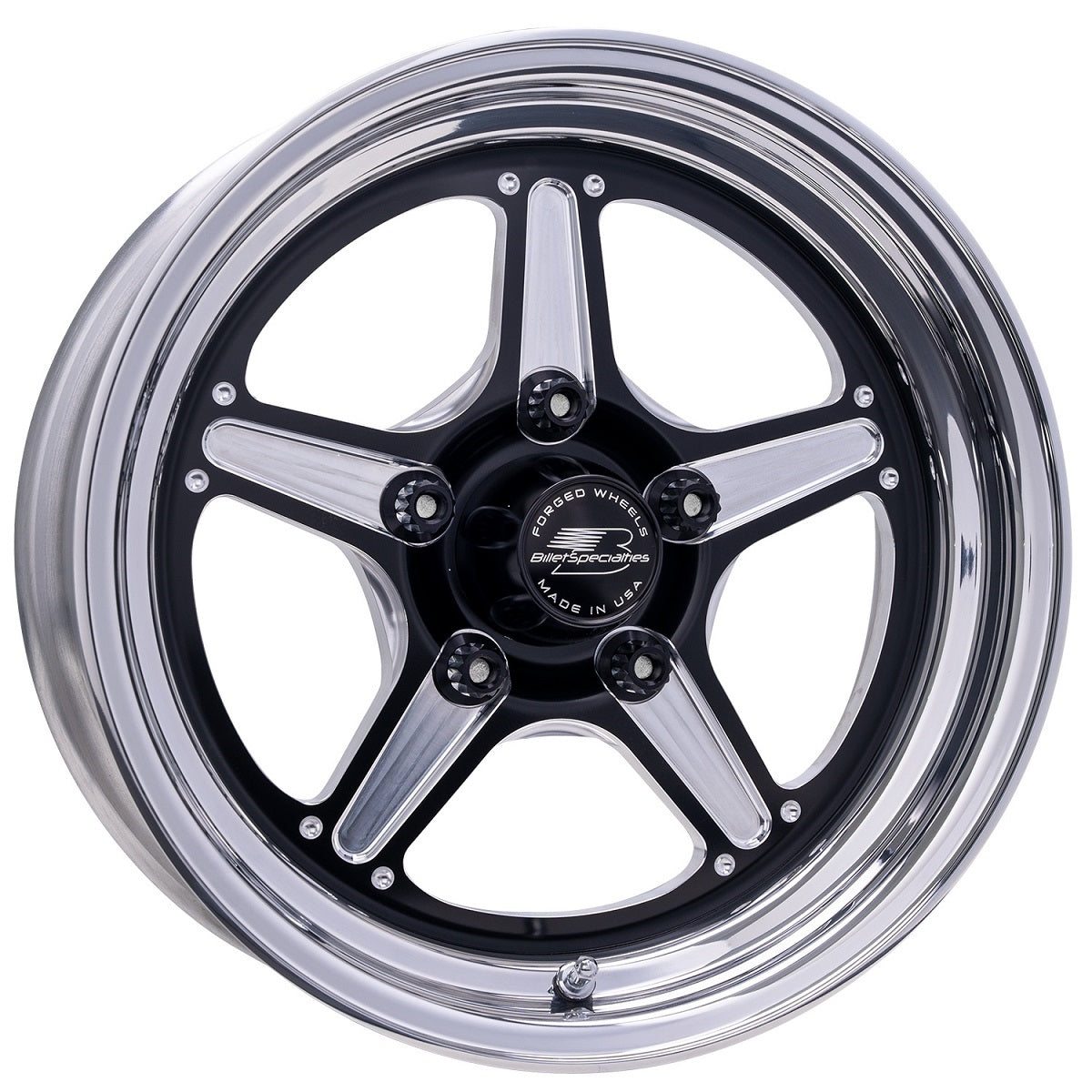 Billet Specialties Wheel - Street Lite - 15 x 8 in - 5.500 in Backspace - 5 x 4.50 in Bolt Pattern - Aluminum - Black