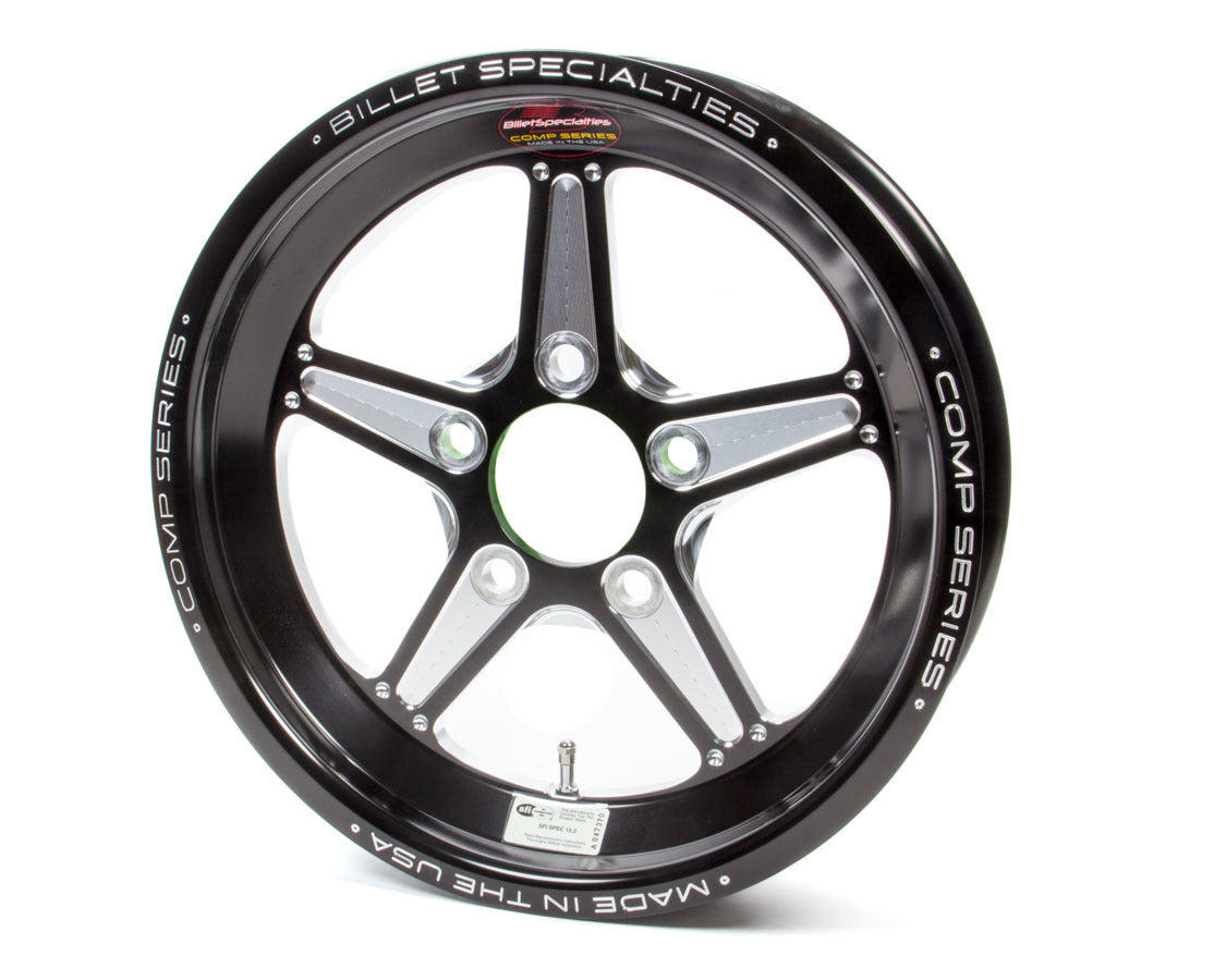 Billet Specialties Wheel - Comp 5 - 15 x 3.5 in - 1.750 in Backspace - 5 x 4.75 in Bolt Pattern - Aluminum - Black