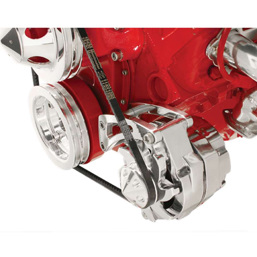 Billet Specialties Alternator Bracket - Driver Side - Low Mount - Block Mount - Aluminum - Polished - Short Water Pump