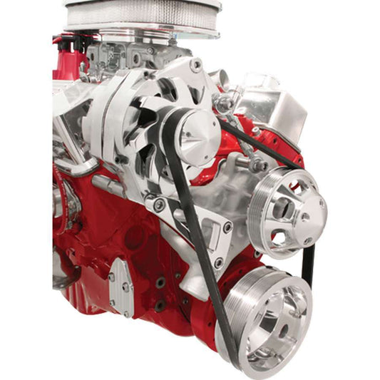 Billet Specialties Alternator Bracket - Passenger Side - High Mount - Head / Water Pump Mount - Aluminum - Polished -