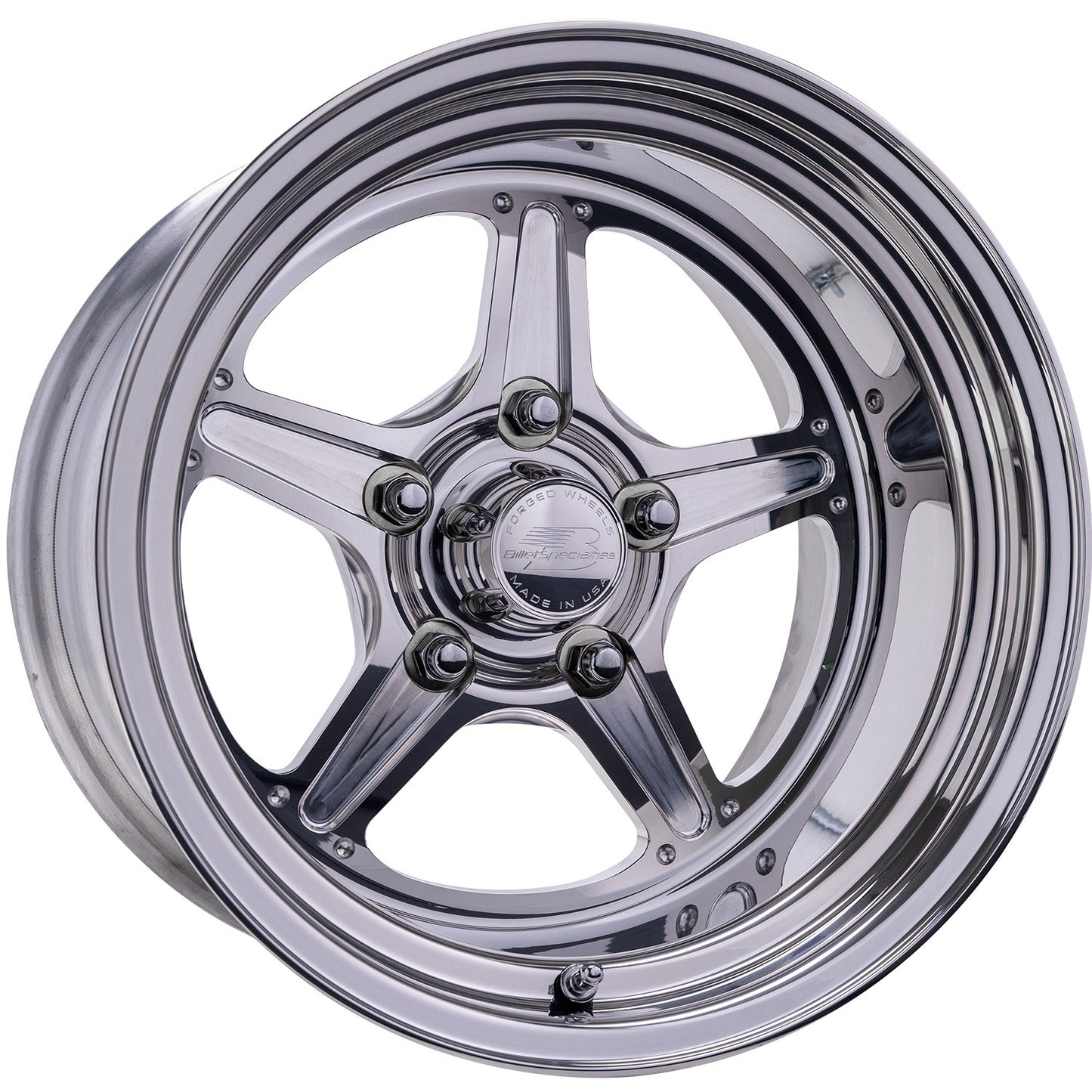 Billet Specialties Wheel - Street Lite - 15 x 10 in - 3.500 in Backspace - 5 x 4.50 in Bolt Pattern - Aluminum -