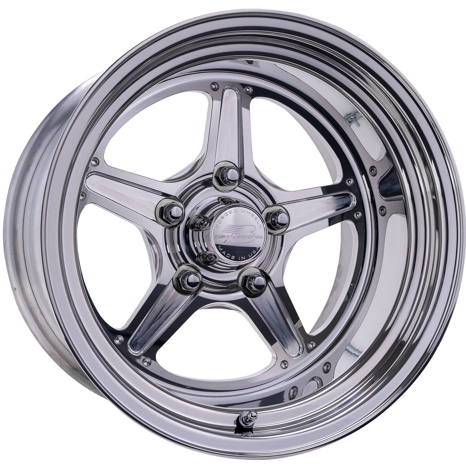 Billet Specialties Wheel - Street Lite - 15 x 12 in - 3.500 in Backspace - 5 x 4.75 in Bolt Pattern - Aluminum -