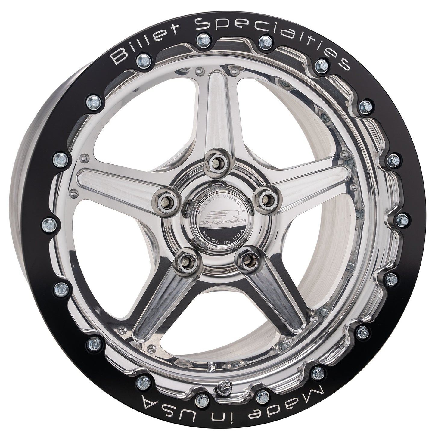 Billet Specialties Wheel - Street Lite - 15 x 15 in - 6.500 in Backspace - 5 x 4.75 in Bolt Pattern - Beadlock -