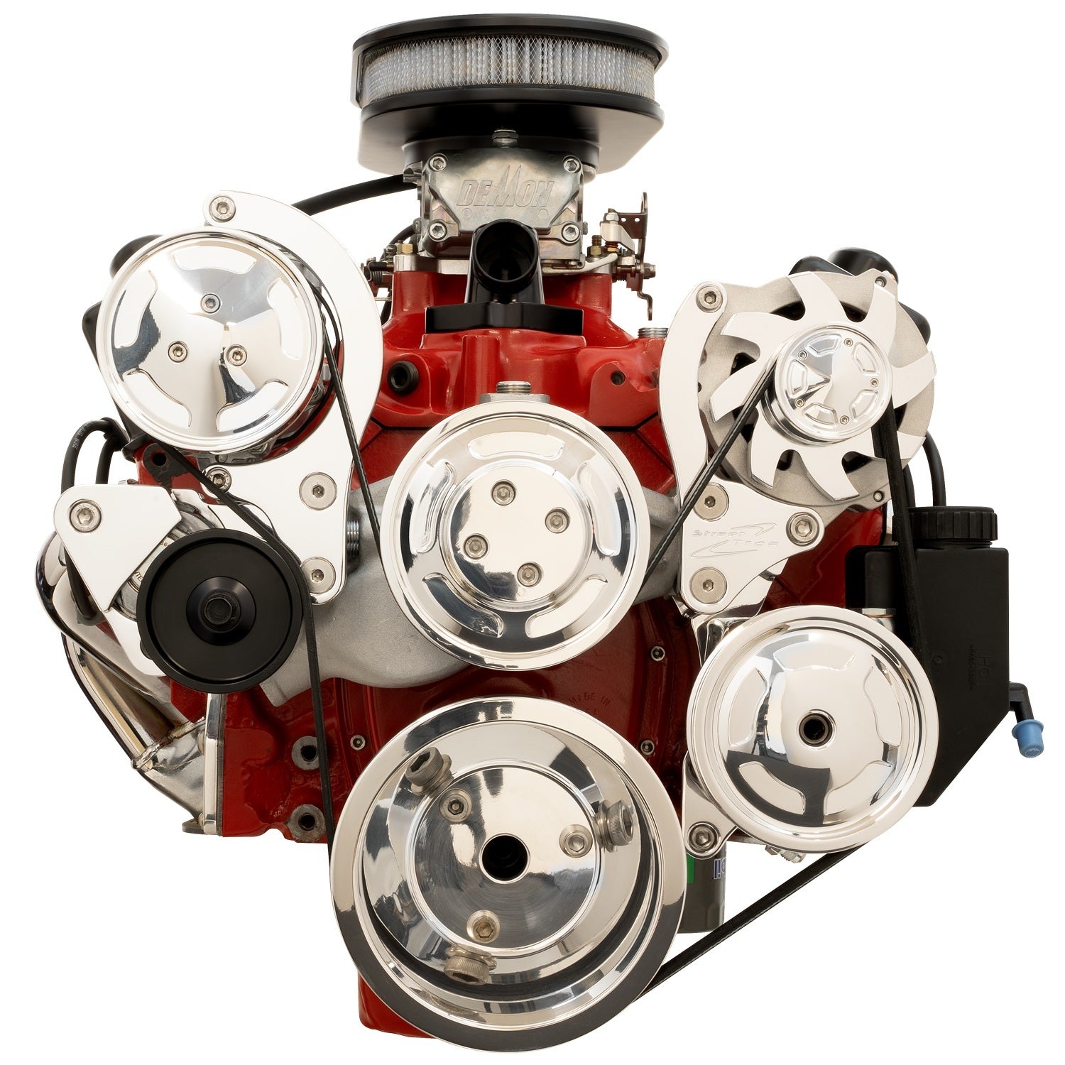 Billet Specialties Pulley Kit - Street Trac - Tec - 6-Rib Serpentine - Aluminum - Polished - Small Block Chevy - Kit
