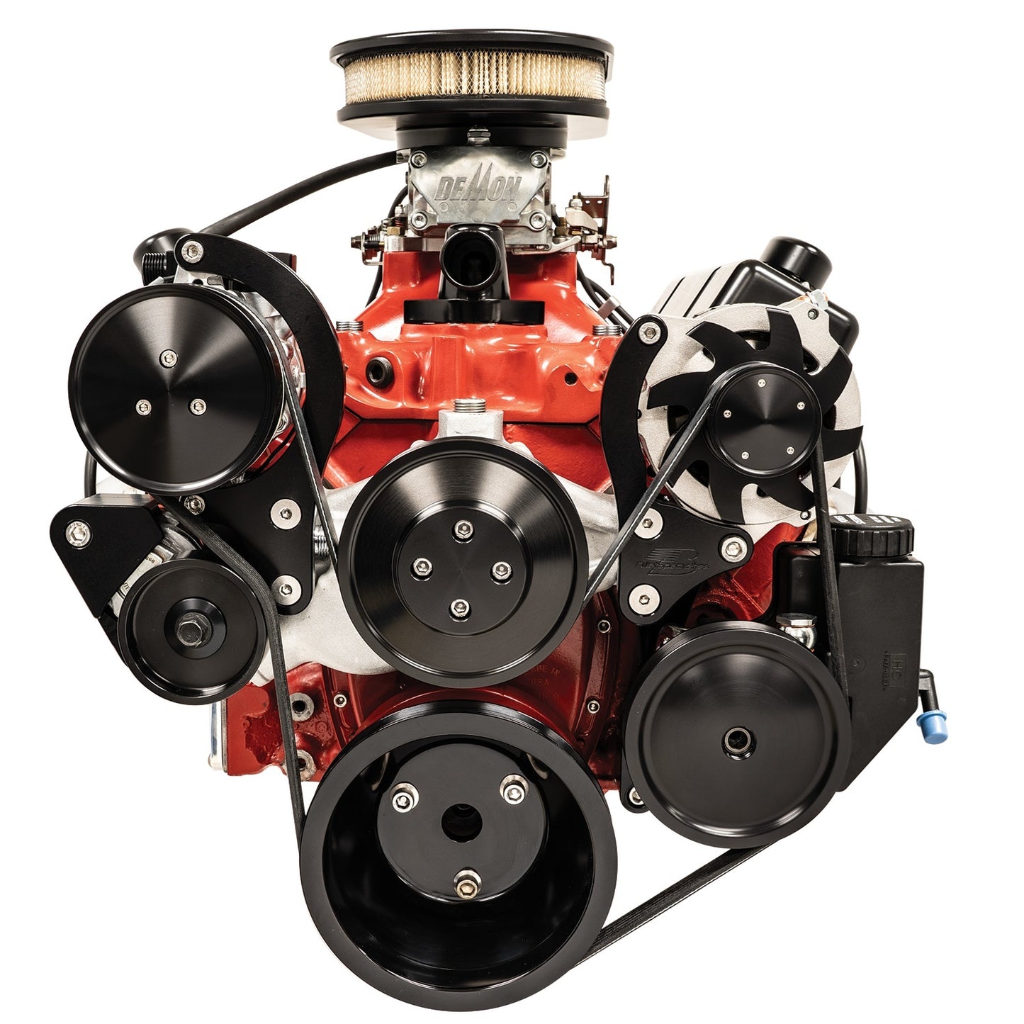 Billet Specialties Pulley Kit - Street Trac - Smooth - 6-Rib Serpentine - Aluminum - Black Anodized - Big Block Chevy