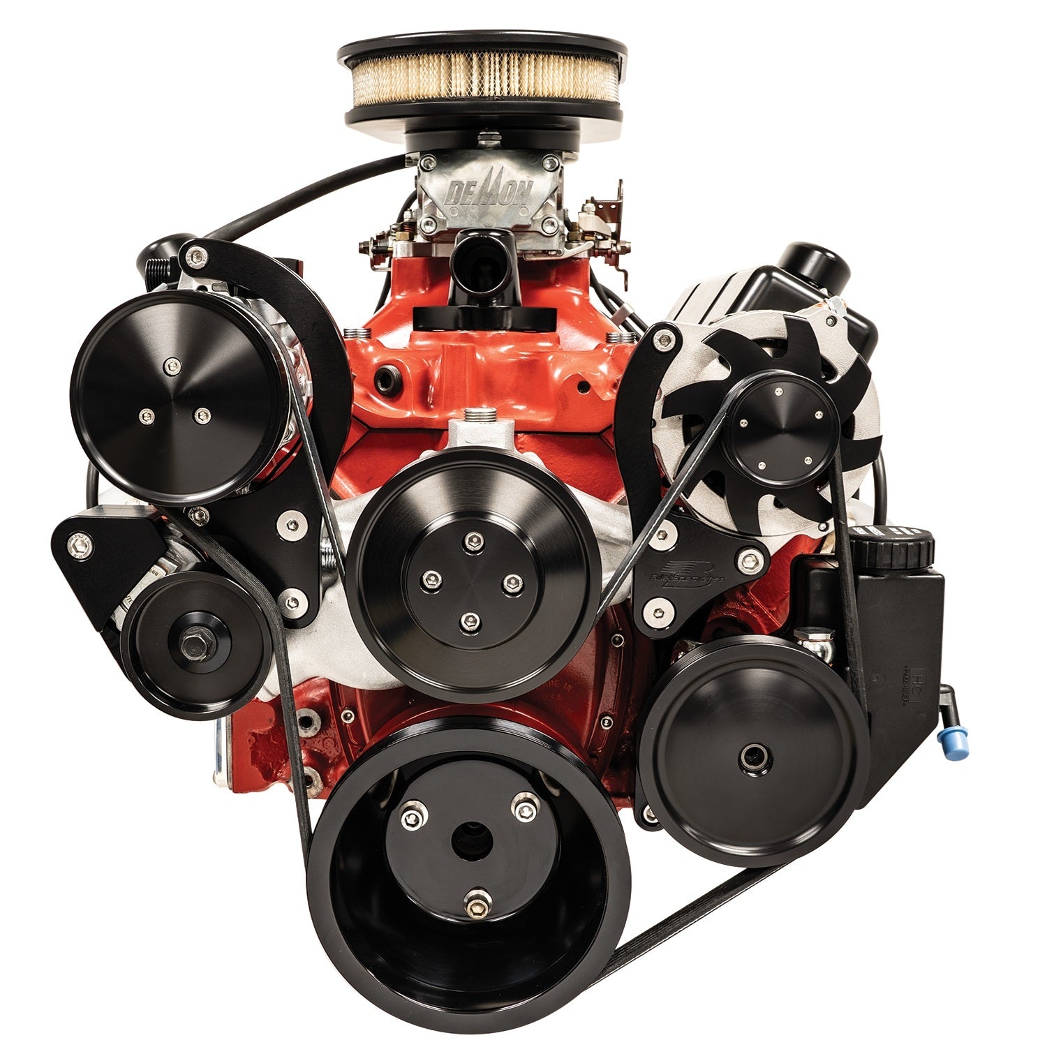 Billet Specialties Pulley Kit - Street Trac - Smooth - 6-Rib Serpentine - Aluminum - Black Anodized - Big Block Chevy