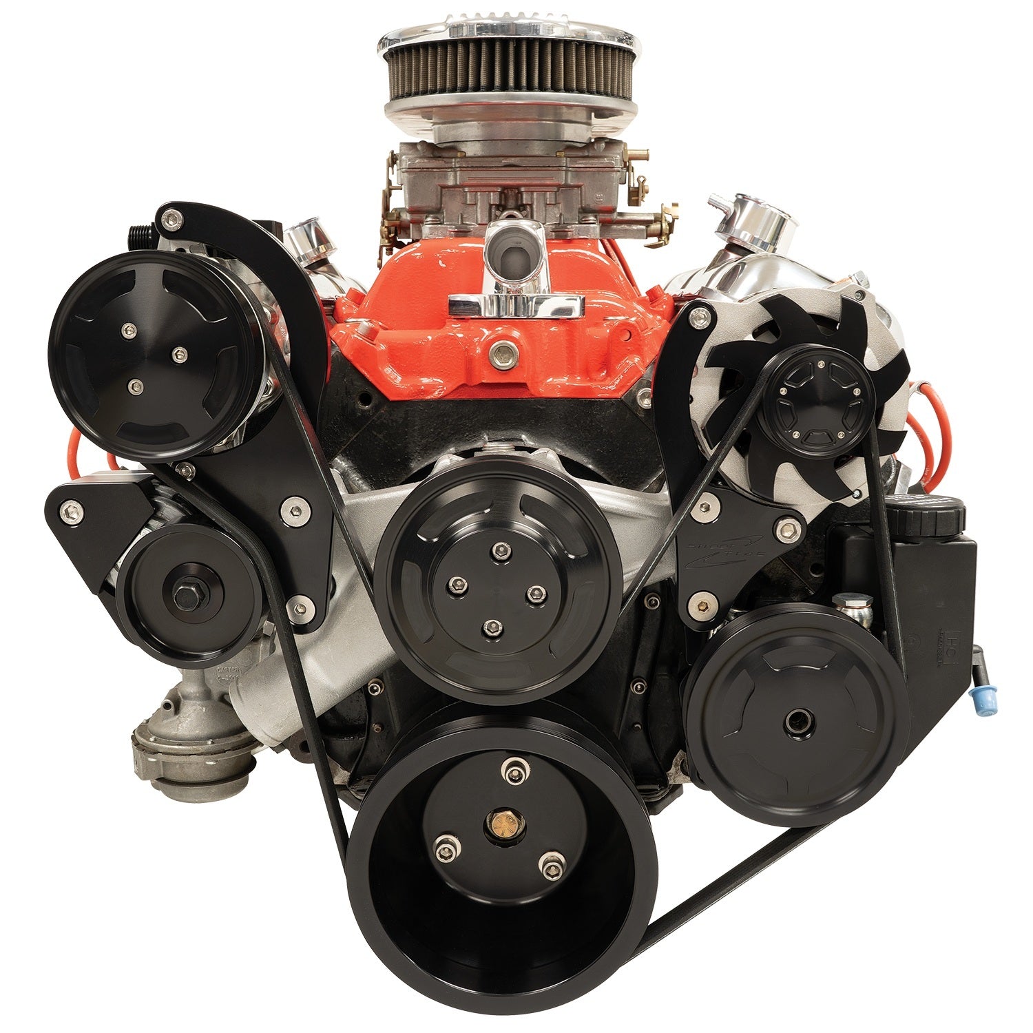 Billet Specialties Pulley Kit - Street Trac - Tec - 6-Rib Serpentine - Aluminum - Black Anodized - Big Block Chevy - Kit