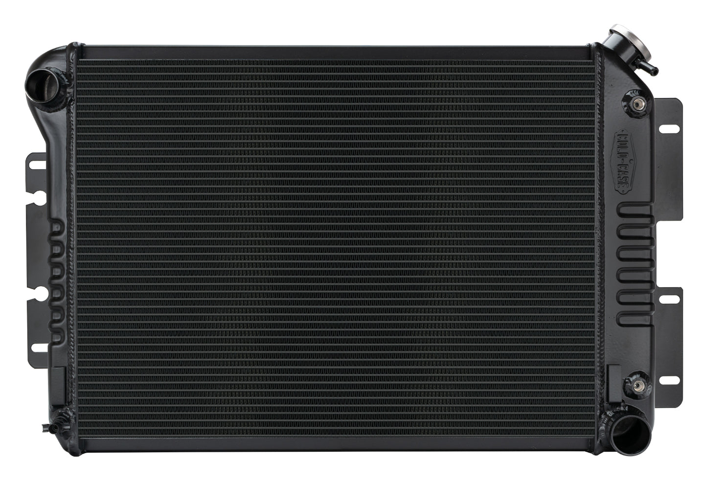 Cold Case Radiators Radiator - Black Night Rider Series - 31.25 in W x 18.5 in H x 3 in D - Driver Side Inlet -