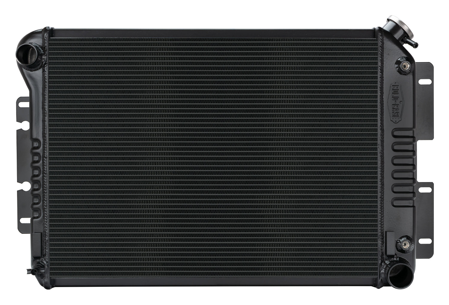 Cold Case Radiators Radiator - Black Night Rider Series - 31.25 in W x 18.5 in H x 3 in D - Driver Side Inlet -