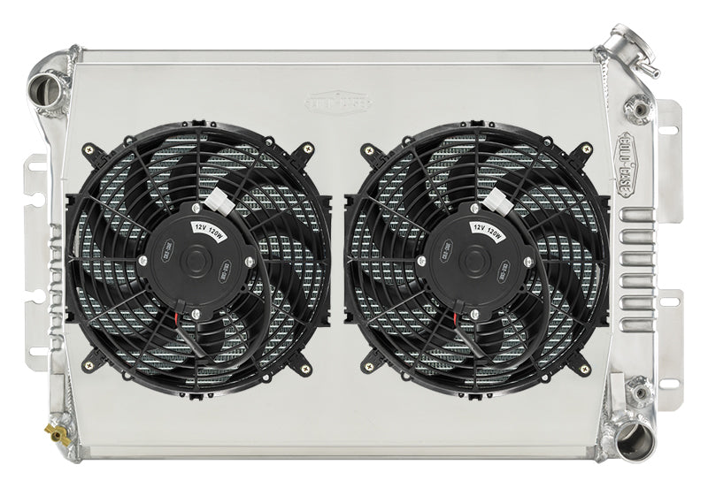 Cold Case Radiators Radiator and Fan - 31.25 in W x 18.5 in H x 3 in D - Dual Fans - Driver Side Inlet - Passenger
