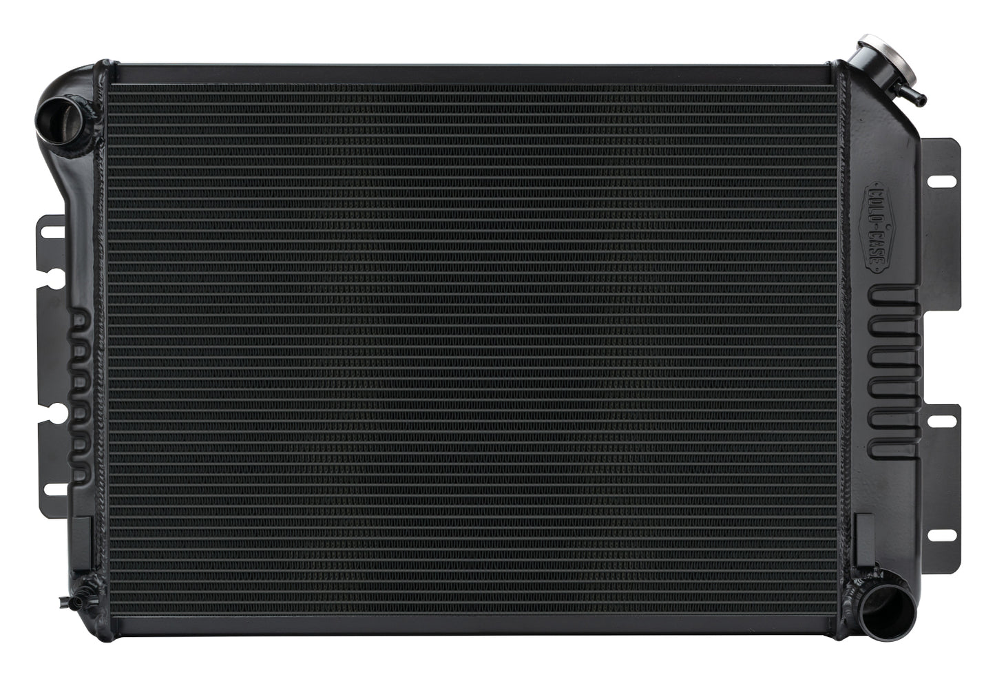 Cold Case Radiators Radiator - Black Night Rider Series - 31.25 in W x 18.5 in H x 3 in D - Driver Side Inlet -