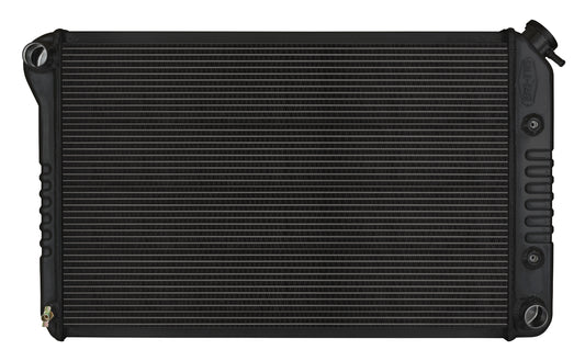 Cold Case Radiators Radiator - Black Night Rider Series - 32.5 in W x 19 in H x 3 in D - Driver Side Inlet - Passenger