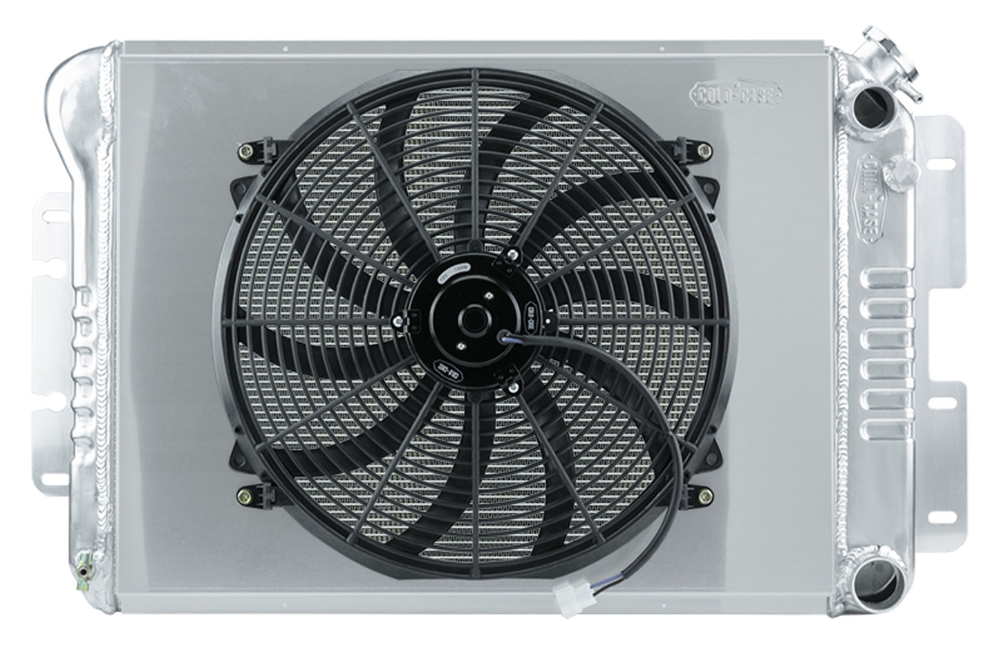 Cold Case Radiators Radiator and Fan - 30 in W x 19 in H x 6.75 in D - Passenger Side Inlet - Passenger Side Outlet -