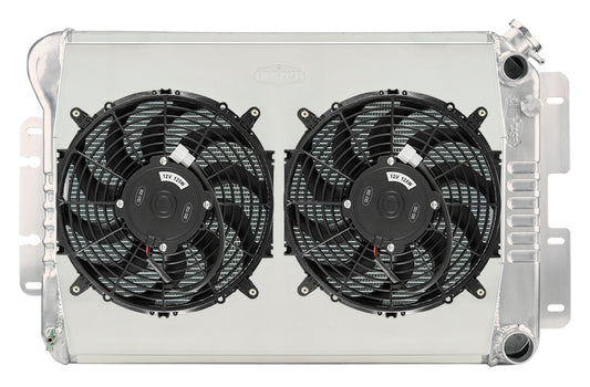 Cold Case Radiators Radiator and Fan - 30 in W x 19 in H x 6.25 in D - Dual Fans - Passenger Side Inlet - Passenger