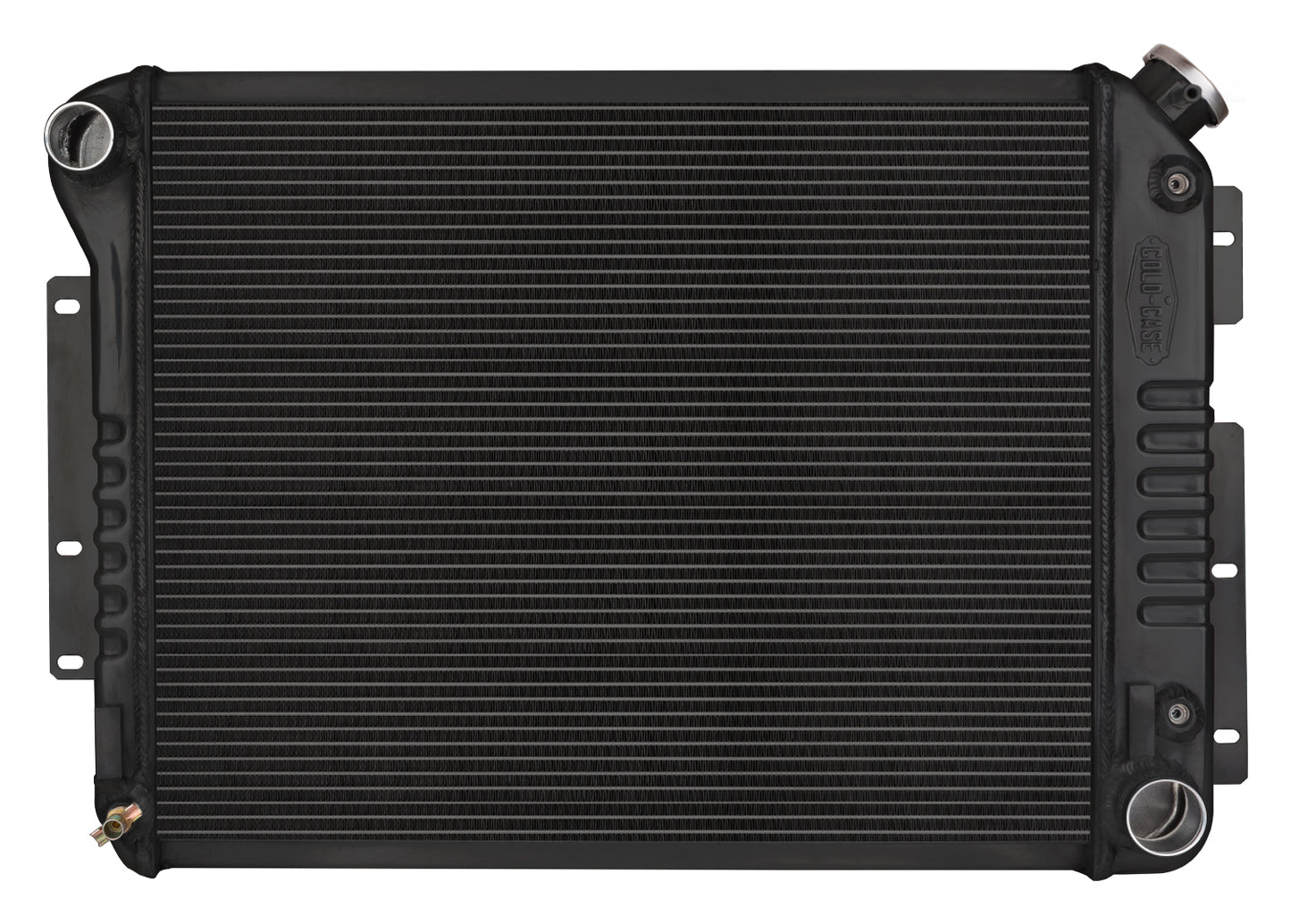 Cold Case Radiators Radiator - Black Night Rider Series - 28.8 in W x 18.5 in H x 3 in D - Driver Side Inlet -