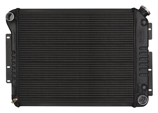 Cold Case Radiators Radiator - Black Night Rider Series - 28.8 in W x 18.5 in H x 3 in D - Driver Side Inlet -