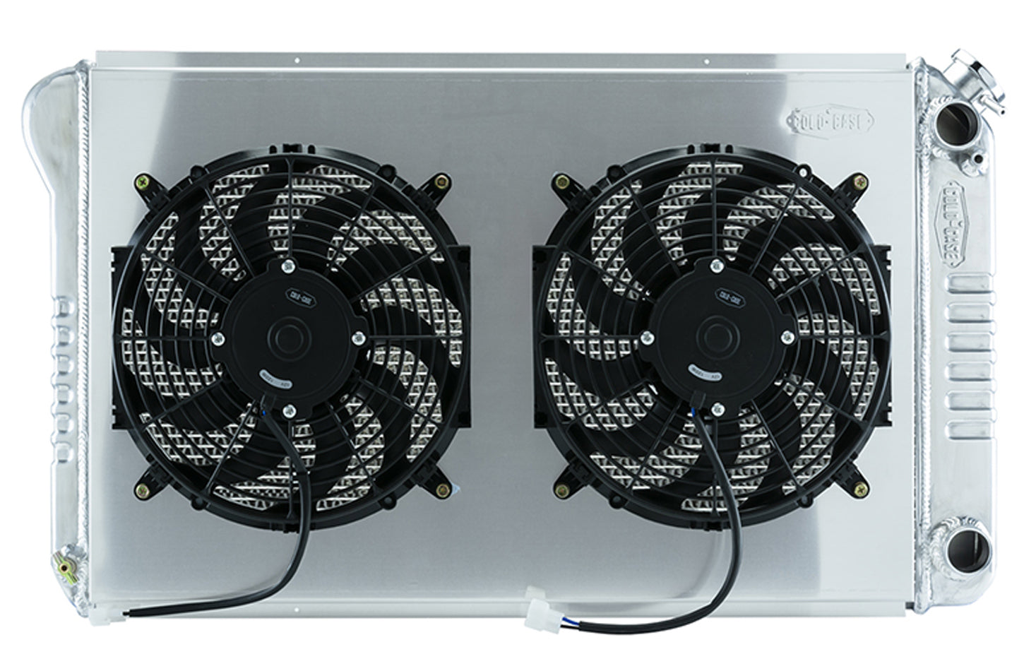 Cold Case Radiators Radiator and Fan - 33.2 in W x 19 in H x 3 in D - Dual Fans - Passenger Side Inlet - Passenger