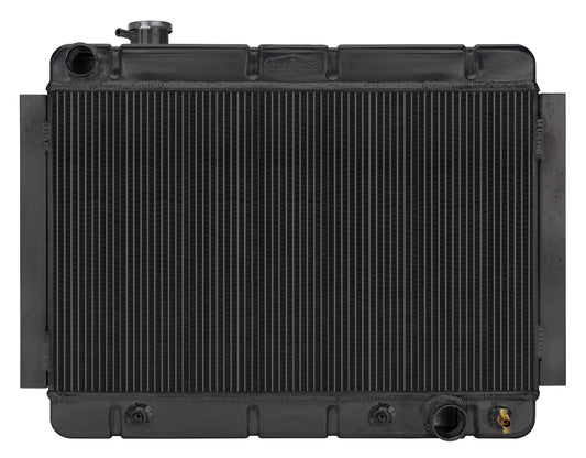 Cold Case Radiators Radiator - Black Night Rider Series - 27.75 in W x 20.5 in H x 3 in D - Driver Side Inlet -