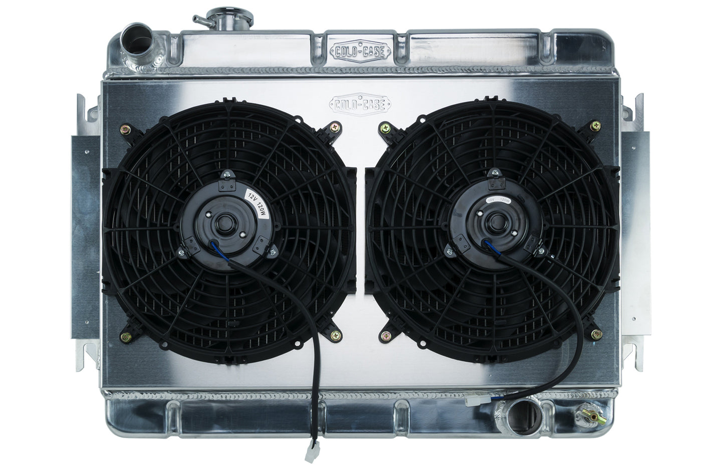 Cold Case Radiators Radiator and Fan - 27.75 in W x 20.5 in H x 3 in D - Dual Fans - Driver Side Inlet - Passenger