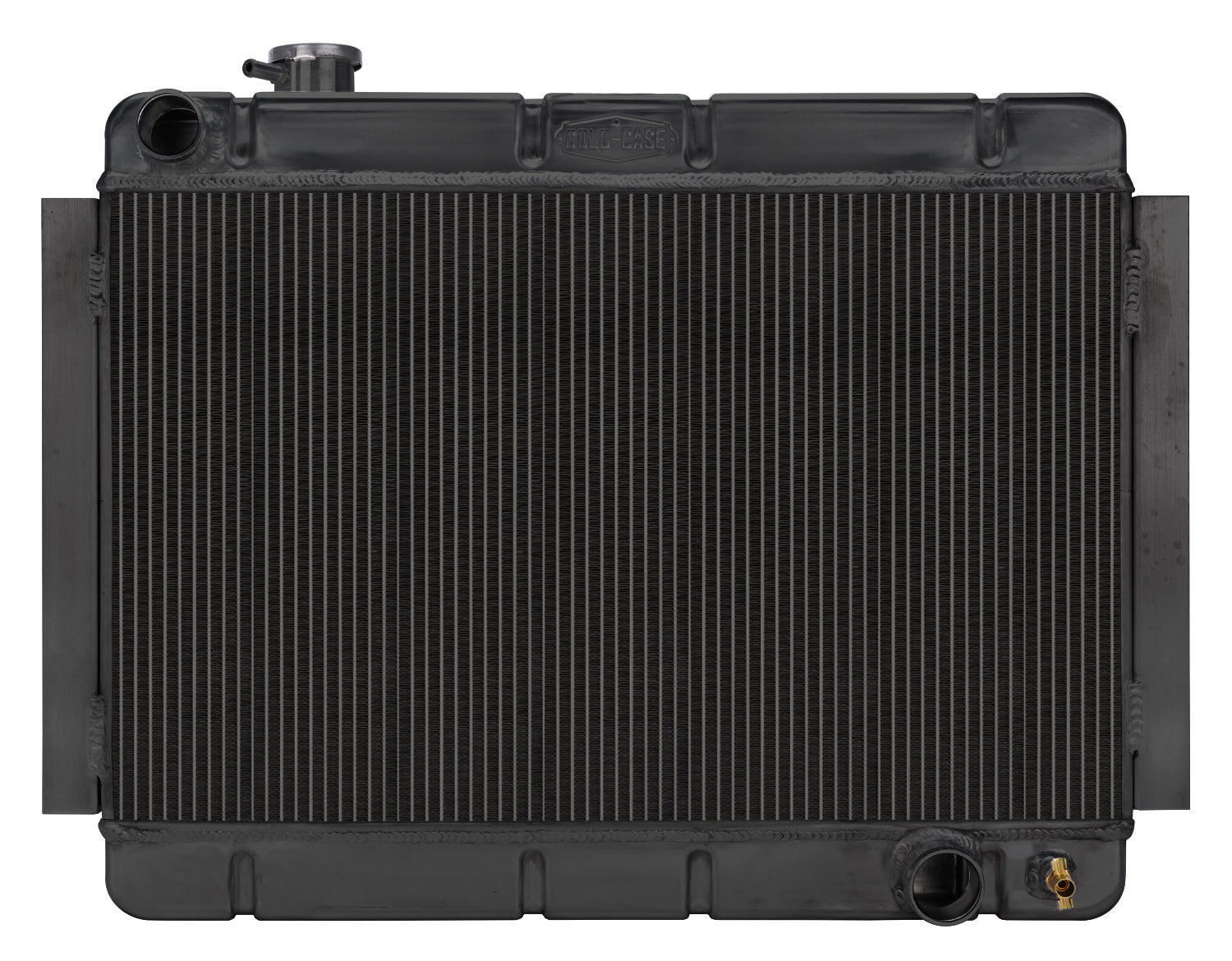 Cold Case Radiators Radiator - Black Night Rider Series - 27.75 in W x 20.5 in H x 3 in D - Driver Side Inlet -