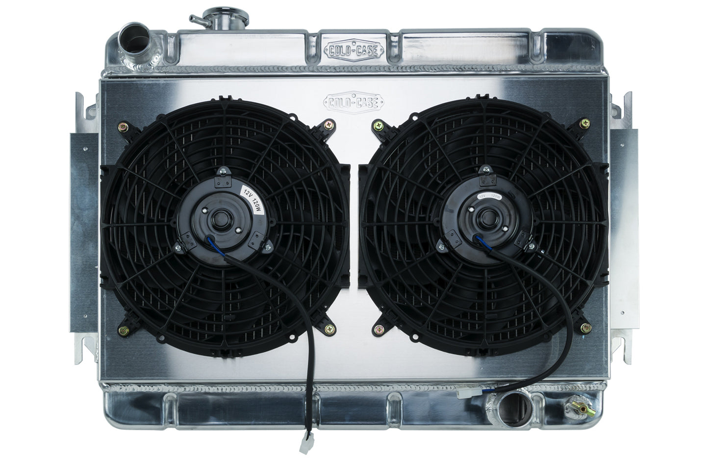 Cold Case Radiators Radiator and Fan - 27.75 in W x 20.5 in H x 3 in D - Dual Fans - Driver Side Inlet - Passenger