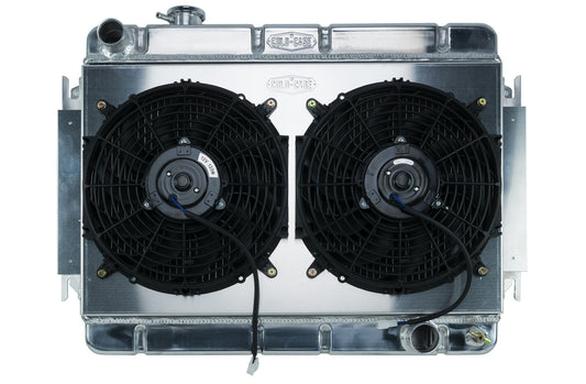 Cold Case Radiators Radiator and Fan - 27.75 in W x 20.5 in H x 3 in D - Dual Fans - Driver Side Inlet - Passenger
