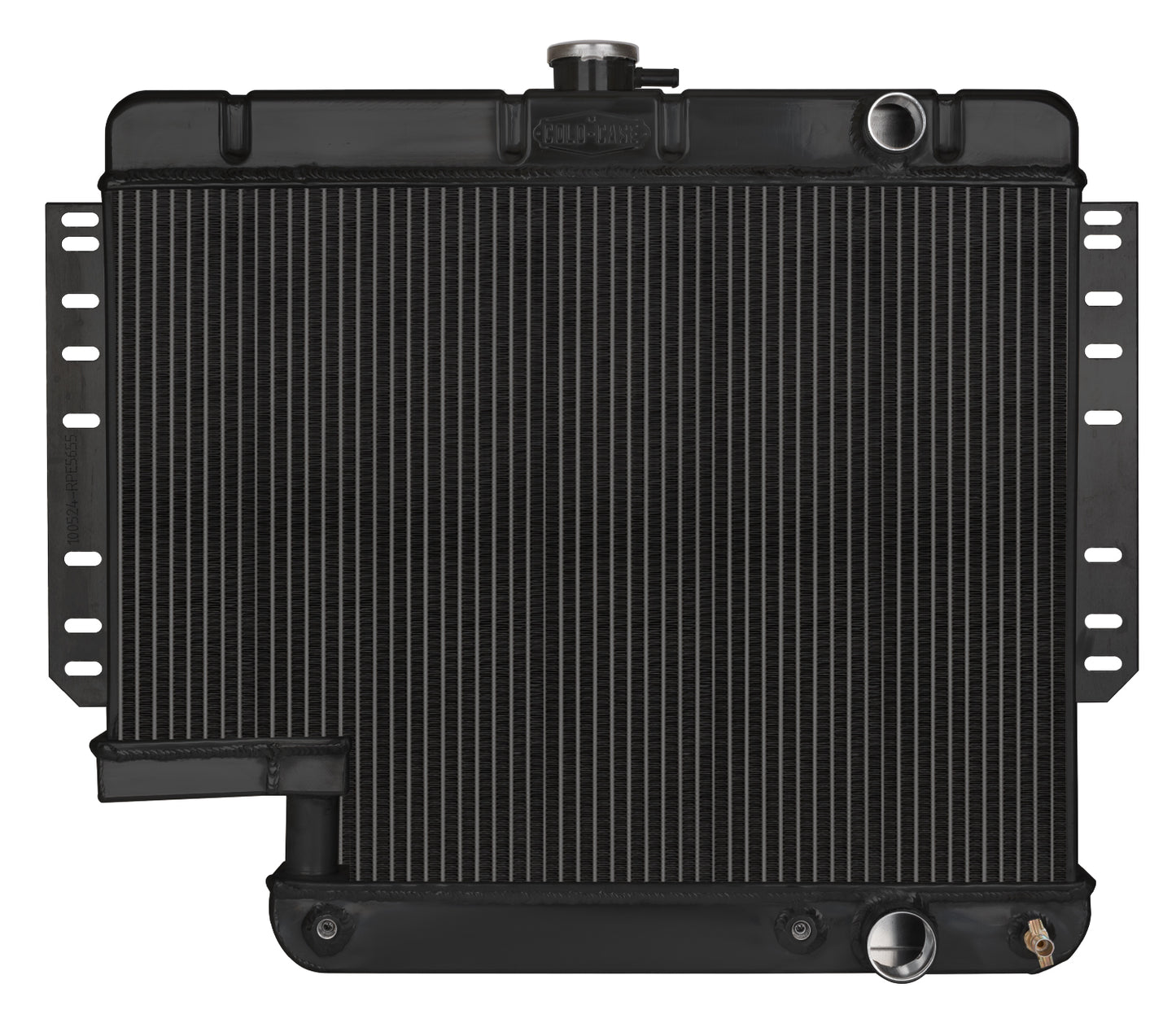 Cold Case Radiators Radiator - Black Night Rider Series - 28.75 in W x 23 in H x 3 in D - Passenger Side Inlet -