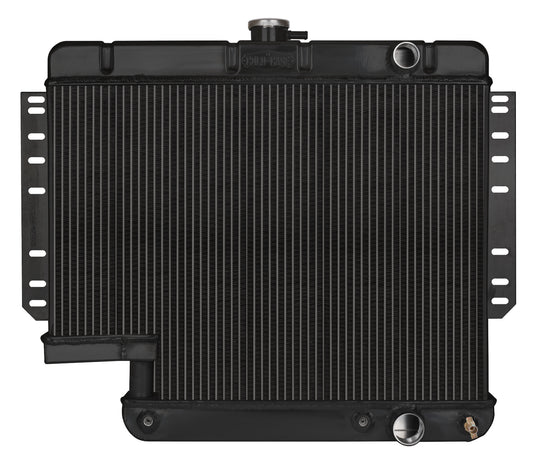 Cold Case Radiators Radiator - Black Night Rider Series - 28.75 in W x 23 in H x 3 in D - Passenger Side Inlet -