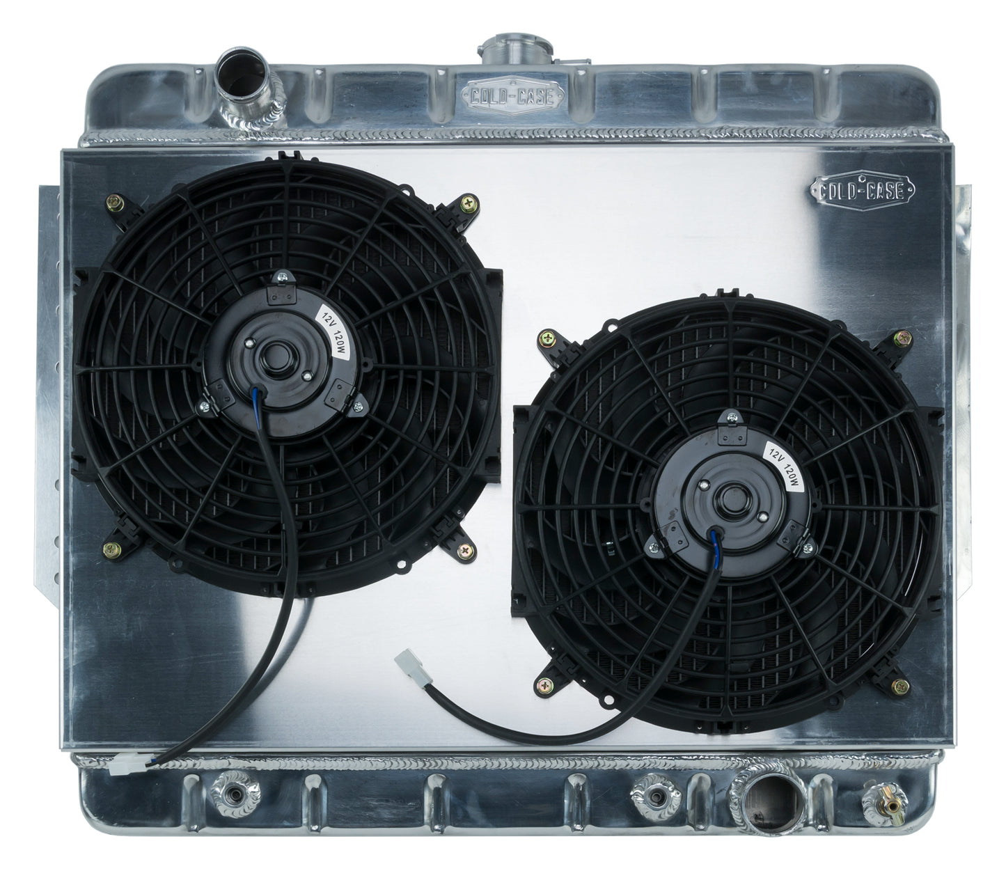Cold Case Radiators Radiator and Fan - 28.75 in W x 23.5 in H x 3 in D - Driver Side Inlet - Passenger Side Outlet -