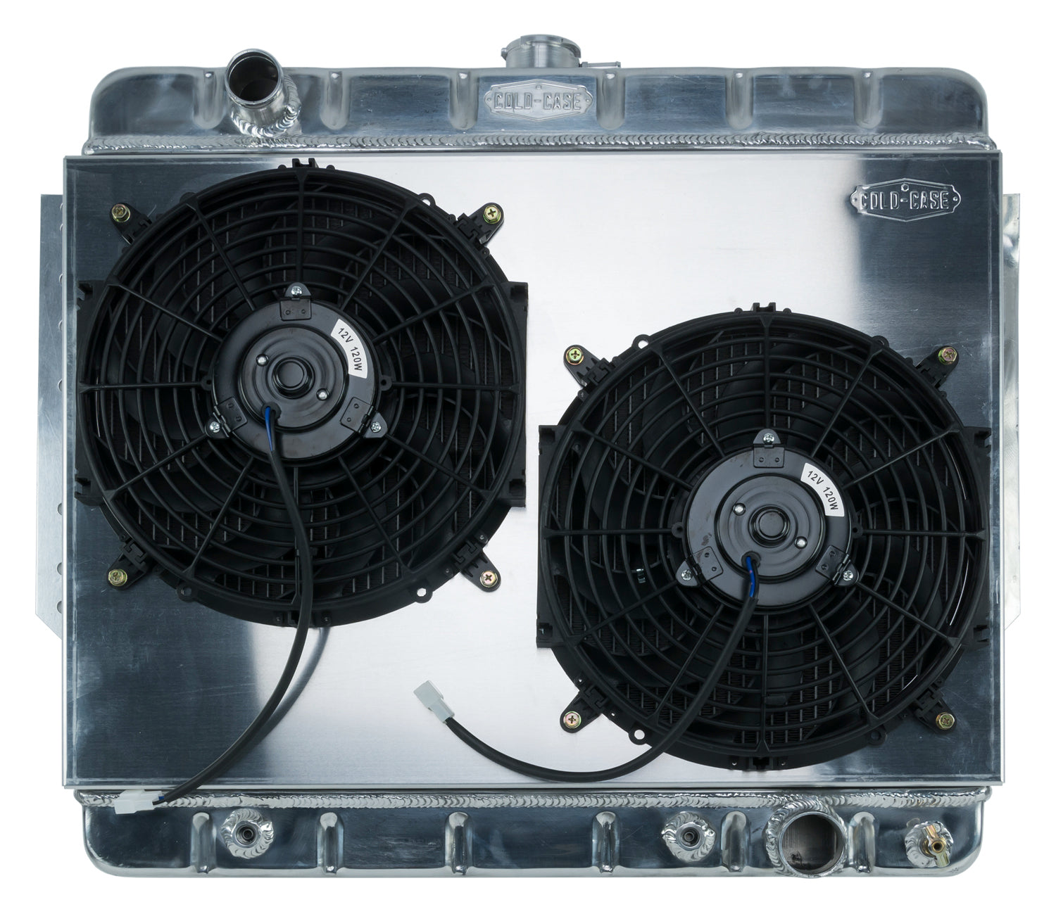 Cold Case Radiators Radiator and Fan - 28.75 in W x 23.5 in H x 3 in D - Driver Side Inlet - Passenger Side Outlet -