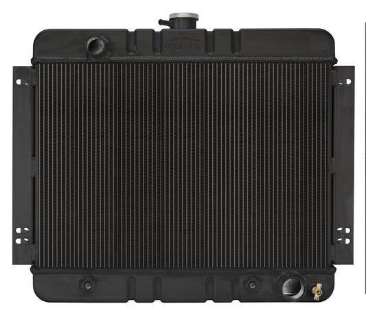 Cold Case Radiators Radiator - Black Night Rider Series - 22.35 in W x 20.7 in H x 3 in D - Driver Side Inlet -
