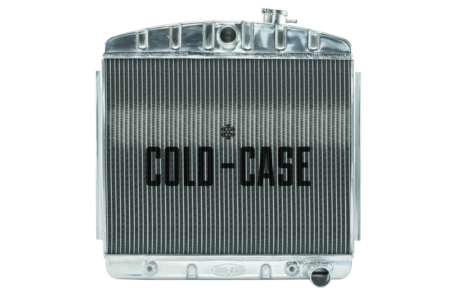 Cold Case Radiators Radiator - 23.5 in W x 23.5 in H x 3 in D - Center Inlet - Passenger Side Outlet - Aluminum -