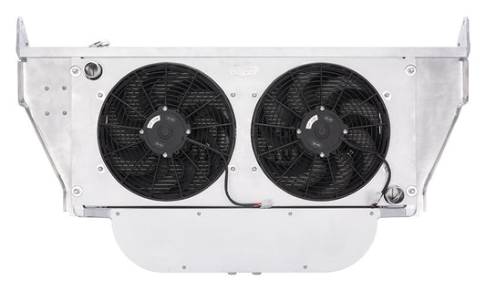 Cold Case Radiators Radiator and Fan - 22 in W x 17 in H x 2.688 in D - Dual Fans - Driver Side Inlet - Passenger Side