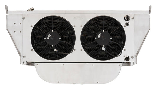 Cold Case Radiators Radiator and Fan - 22 in W x 17 in H x 2.688 in D - Dual Fans - Passenger Side Inlet - Passenger