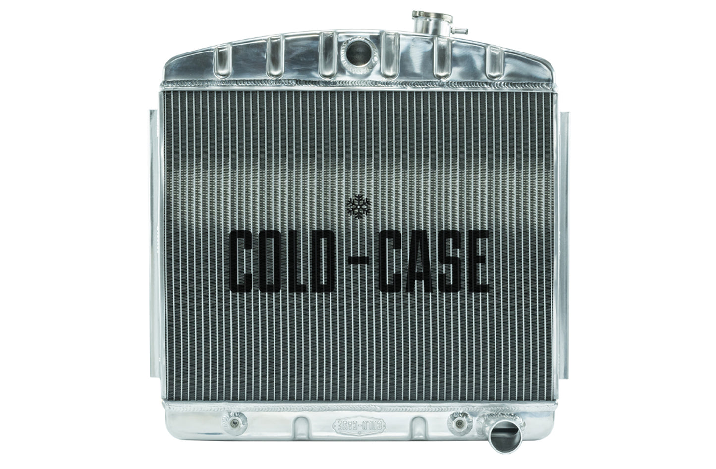 Cold Case Radiators Radiator - 23.5 in W x 23.5 in H x 3 in D - Center Inlet - Passenger Side Outlet - Aluminum -