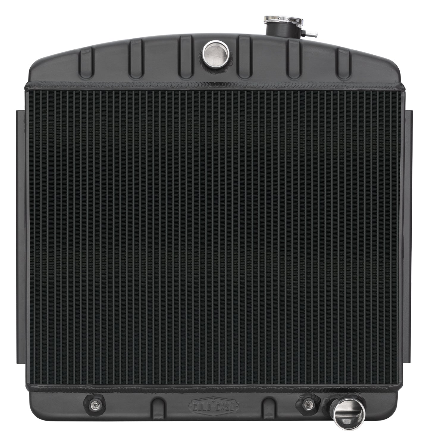 Cold Case Radiators Radiator - Black Night Rider Series - 23.5 in W x 23.5 in H x 3 in D - Center Inlet - Passenger