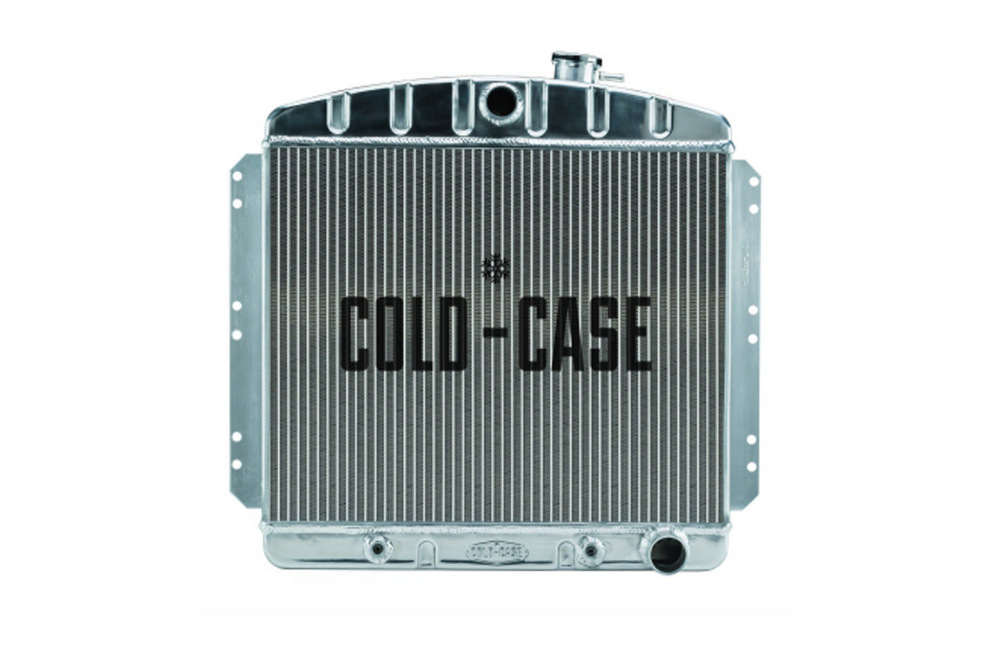 Cold Case Radiators Radiator - 25.2 in W x 23.2 in H x 3 in D - Center Inlet - Passenger Side Outlet - Aluminum -
