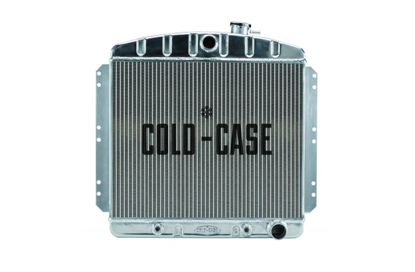Cold Case Radiators Radiator - 25.2 in W x 23.2 in H x 3 in D - Center Inlet - Passenger Side Outlet - Aluminum -