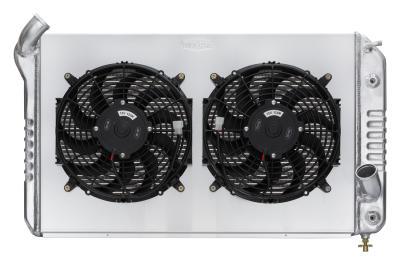 Cold Case Radiators Radiator and Fan - 31.75 in W x 19.5 in H x 6.75 in D - Dual Fans - Driver Side Inlet - Passenger