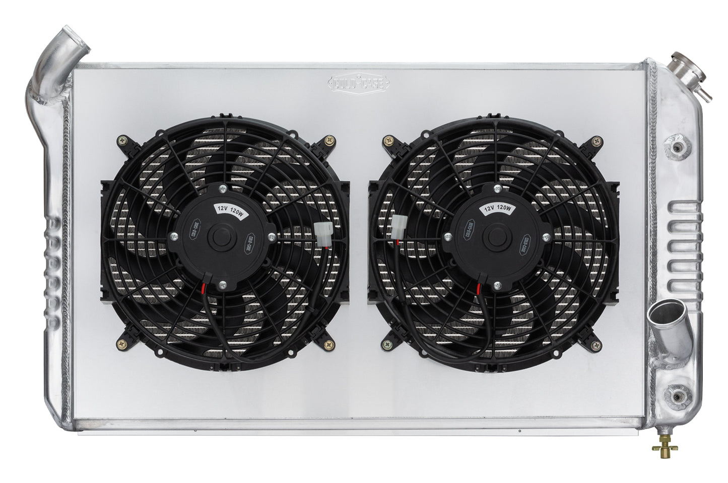 Cold Case Radiators Radiator and Fan - 31.75 in W x 19.5 in H x 6.75 in D - Dual Fans - Driver Side Inlet - Passenger