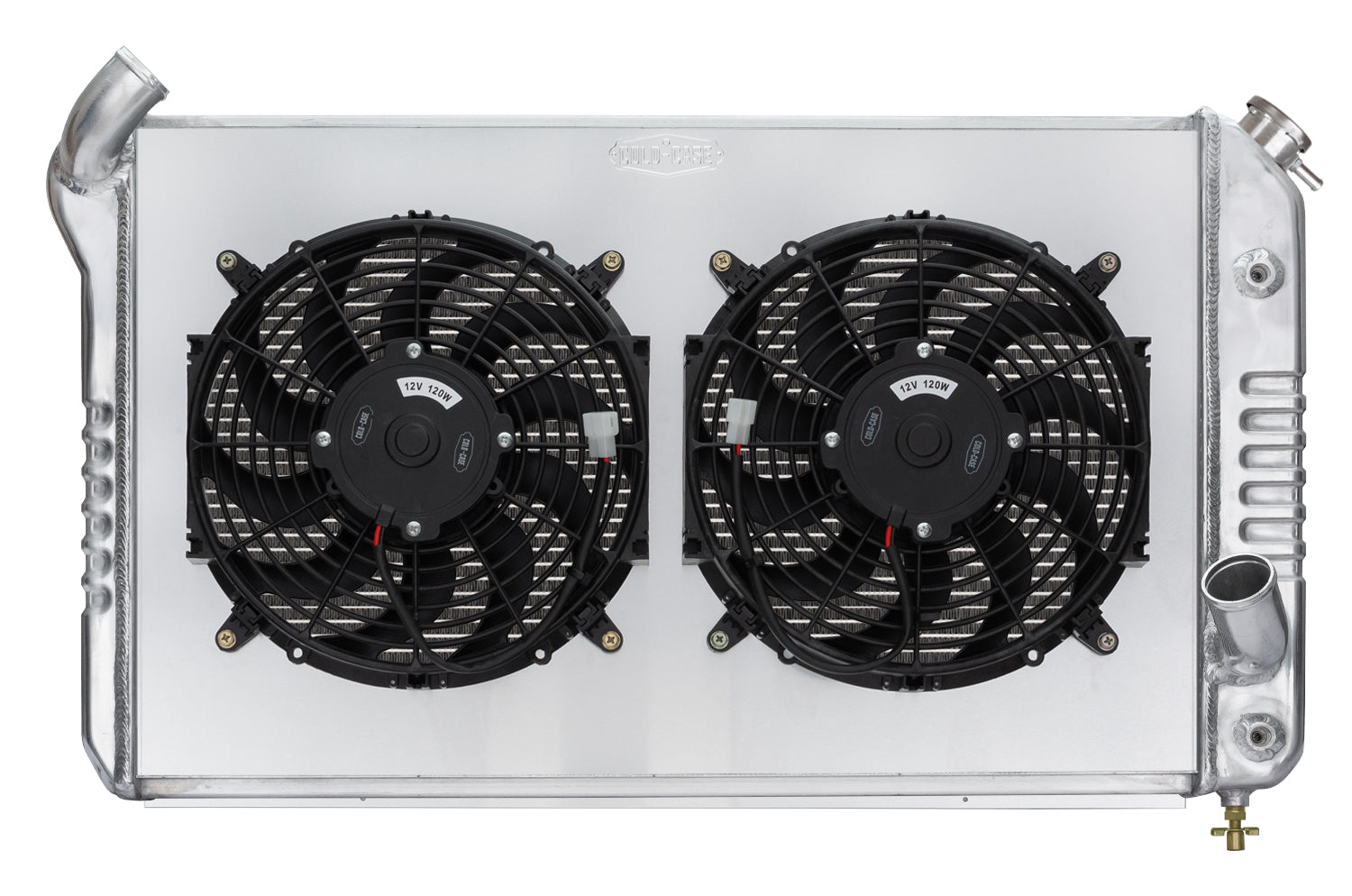Cold Case Radiators Radiator and Fan - 31.75 in W x 19.5 in H x 6.75 in D - Dual Fans - Driver Side Inlet - Passenger