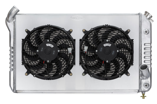 Cold Case Radiators Radiator and Fan - 31.75 in W x 19.5 in H x 6.75 in D - Dual Fans - Driver Side Inlet - Passenger
